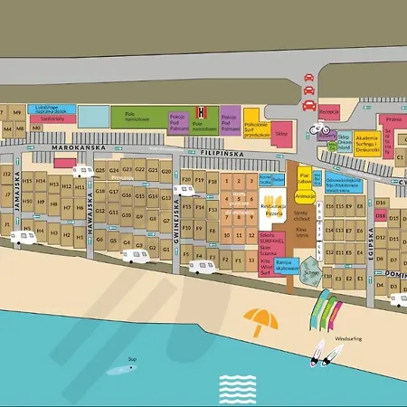 キャンプ場 Maszoperia Sun4hel Kite & Wind & Surf ヤスタルニャ